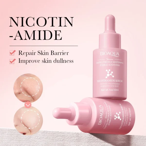 BIOAQUA Niacinamide Serum for Reducing Dark Spots Whitening and Moisturizing Brightening Skin Tone 30ml