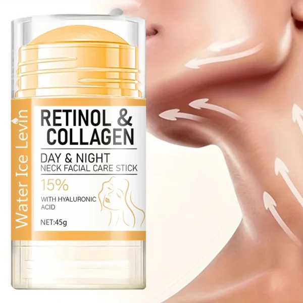 45g Retinol and Collagen Day and Night Neck Cream Facial Stick, Hydrating, Moisturizing, Non-Greasy, Easy to Absorb, Mild and Non-Irritating, Deep Absorption!